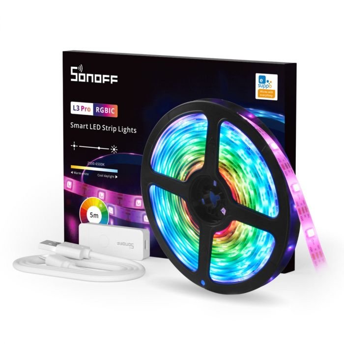 SONOFF L3 Pro RGBIC Smart LED Strip Lights (5M / 16.4Ft)