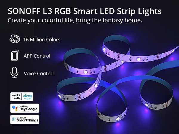 SONOFF L3 RGB Smart LED Strip Lights (5M/16.4Ft) - Image 4