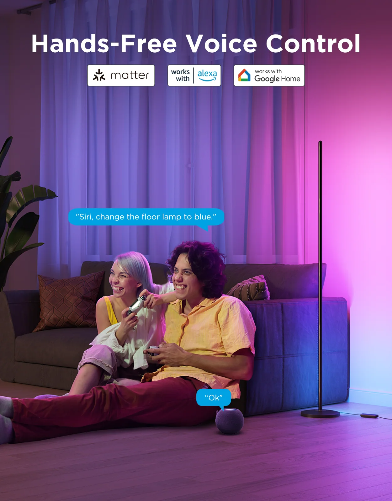 Govee RGBICW Smart Floor Lamp Basic - Image 3