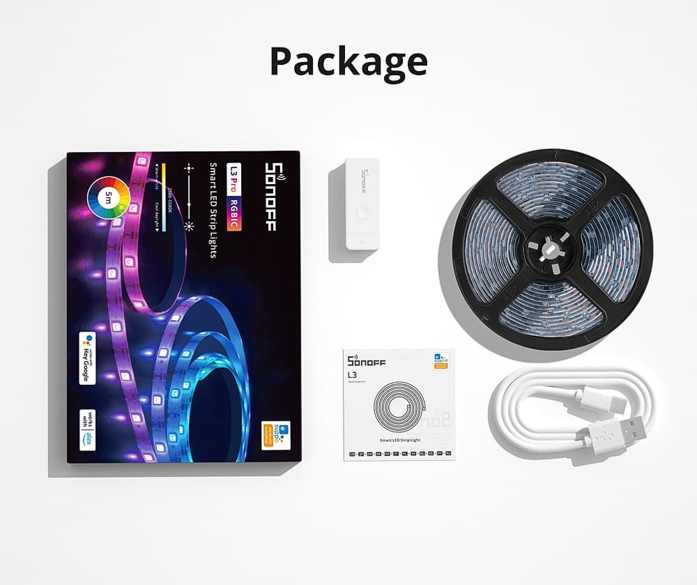 SONOFF L3 Pro RGBIC Smart LED Strip Lights (5M / 16.4Ft) - Image 2