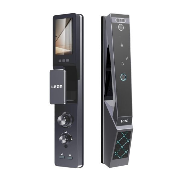 Lezn R9 Face Version Smart Door Lock With Fingerprint, Black