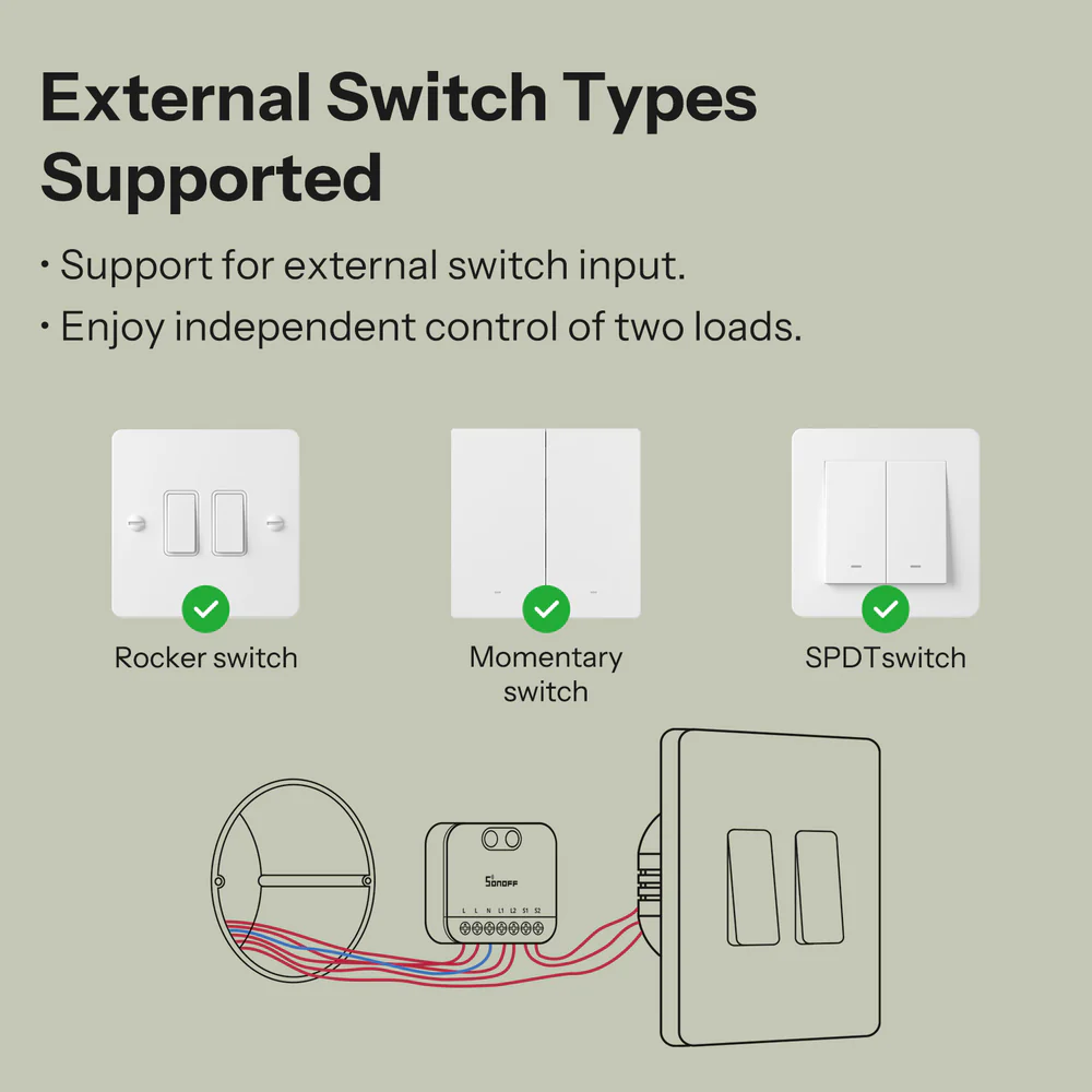 SONOFF MINI DUO 2-Gang Matter Over WiFi Smart Switch (MINI-2GS) - Image 10